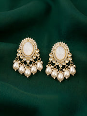 Kundan & Pearl Statement Earrings