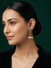 Gold Oxidized With Beaded Beautiful Jhumka