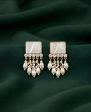 Fancy Pearl & Diamond Earrings