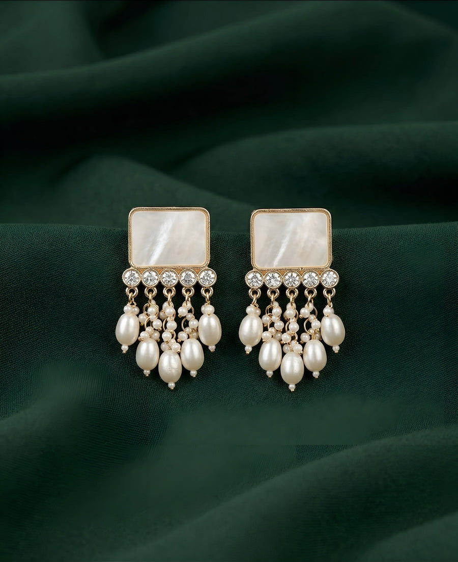 Fancy Pearl & Diamond Earrings