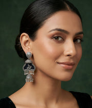 Women Sliver Plated Fancy Drop  Earing