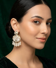Kundan & Pearl Traditional Ethnic Statement Earrings