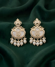 Kundan & Pearl Traditional Ethnic Statement Earrings