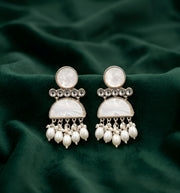 Silver Plated Unique Style Statement Earrings
