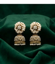 Gold Oxidized With Beaded Beautiful Jhumka