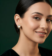 Gold Plated Beautiful Pearl Studs