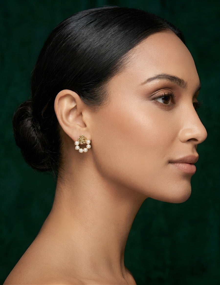 Fancy Pearl Unique Style Studs