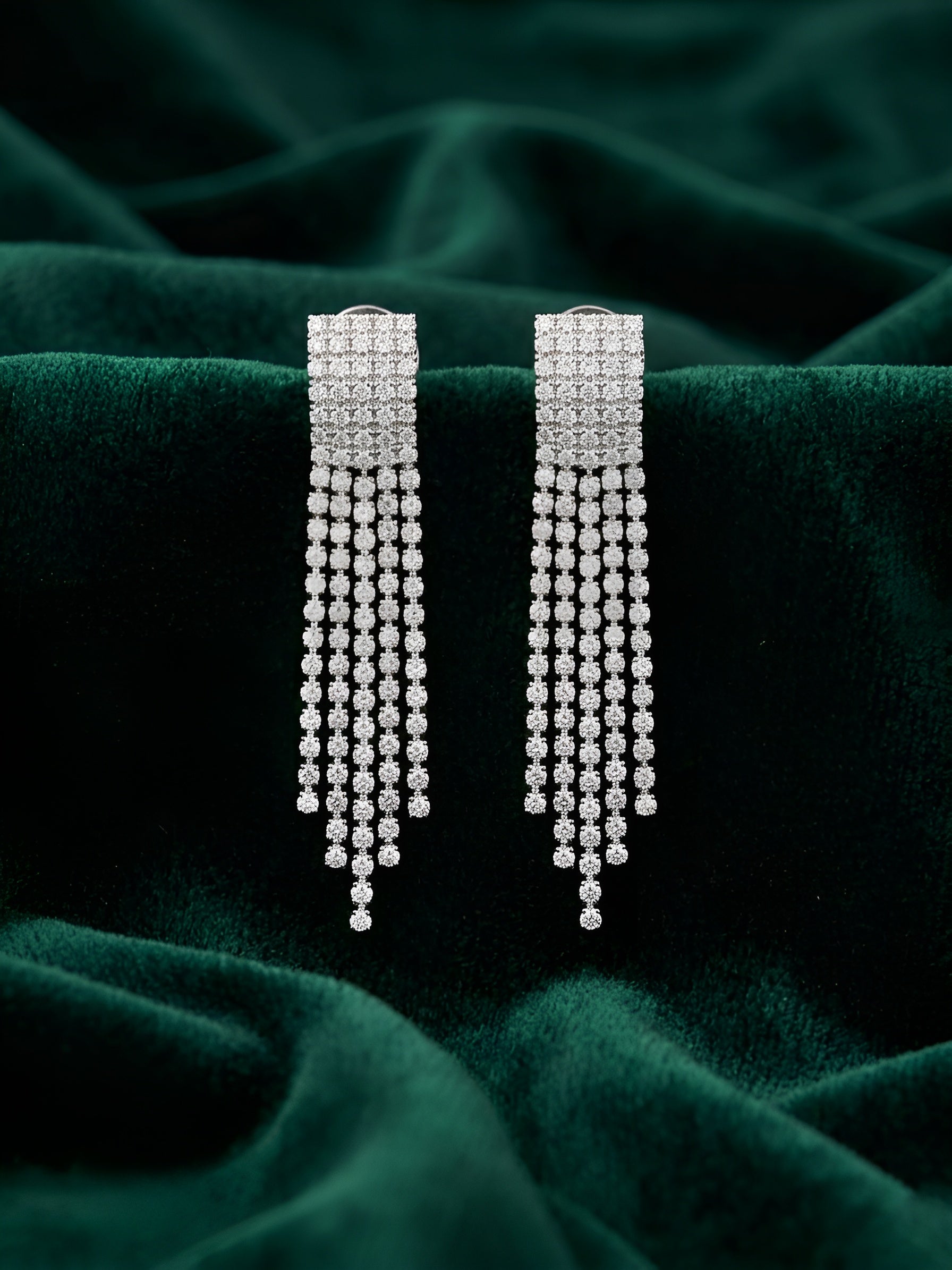 Silver Plated Fancy Diamond Tassels