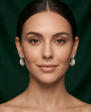 Gold Plated Fancy Beaded Unique Style Earrings