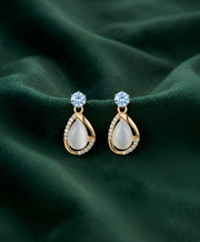 Gold Plated Fancy Beaded Unique Style Earrings
