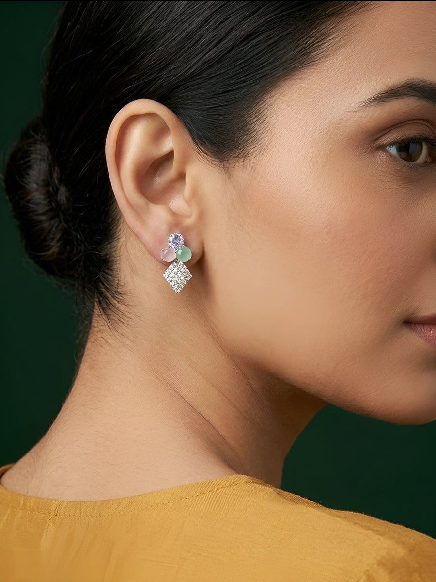 Artificicial diamond earrings