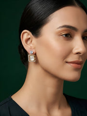 Gold Plated Fancy Beaded Unique Style Earrings