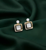 Gold Plated Fancy Beaded Unique Style Earrings