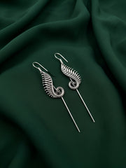 Silver Plated Oxidized Contemporery Ear Cuff