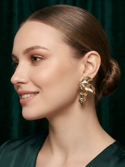 Gold Plated Contemporery Earrings