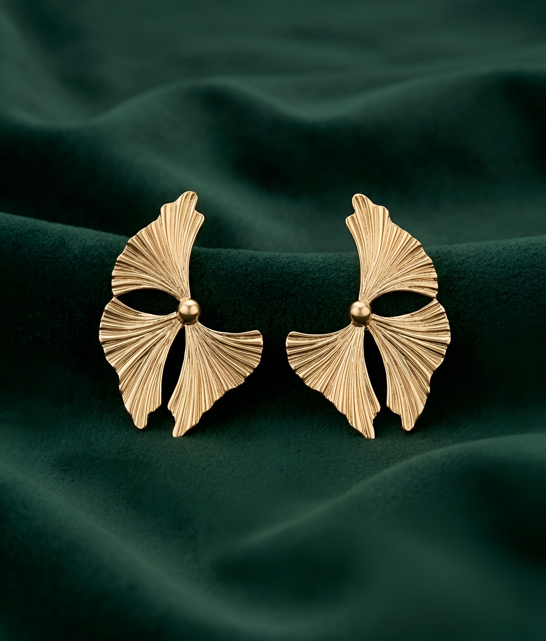 Gold Plated Contemporery Earrings