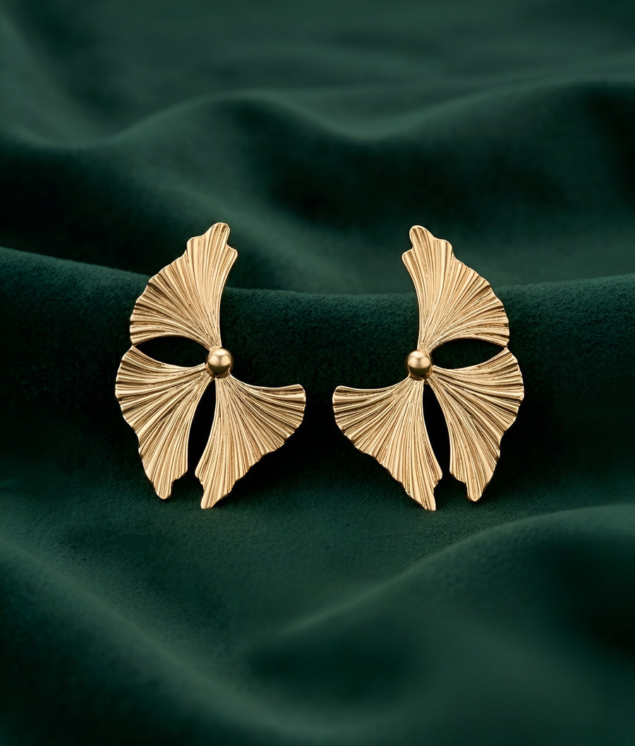 Gold Plated Contemporery Earrings