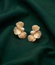 Gold Plated Contemporery Studs