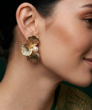 Gold Plated Contemporery Studs