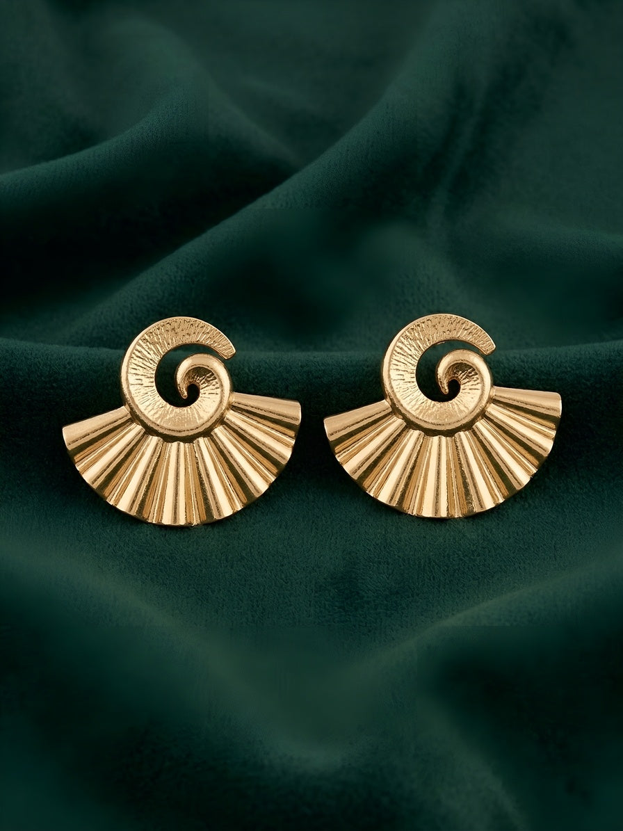 Gold Plated Contemporery Studs