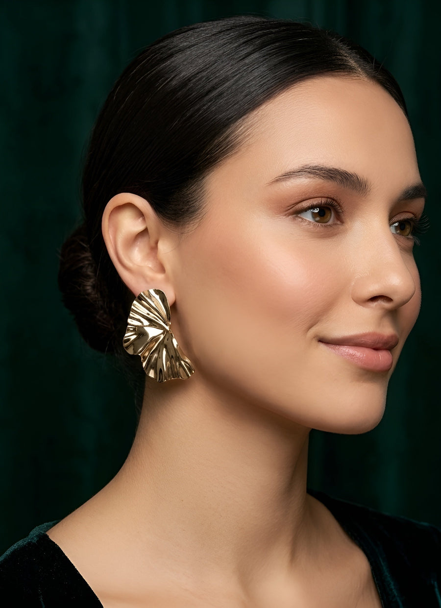 Gold Plated Contemporery Earrings