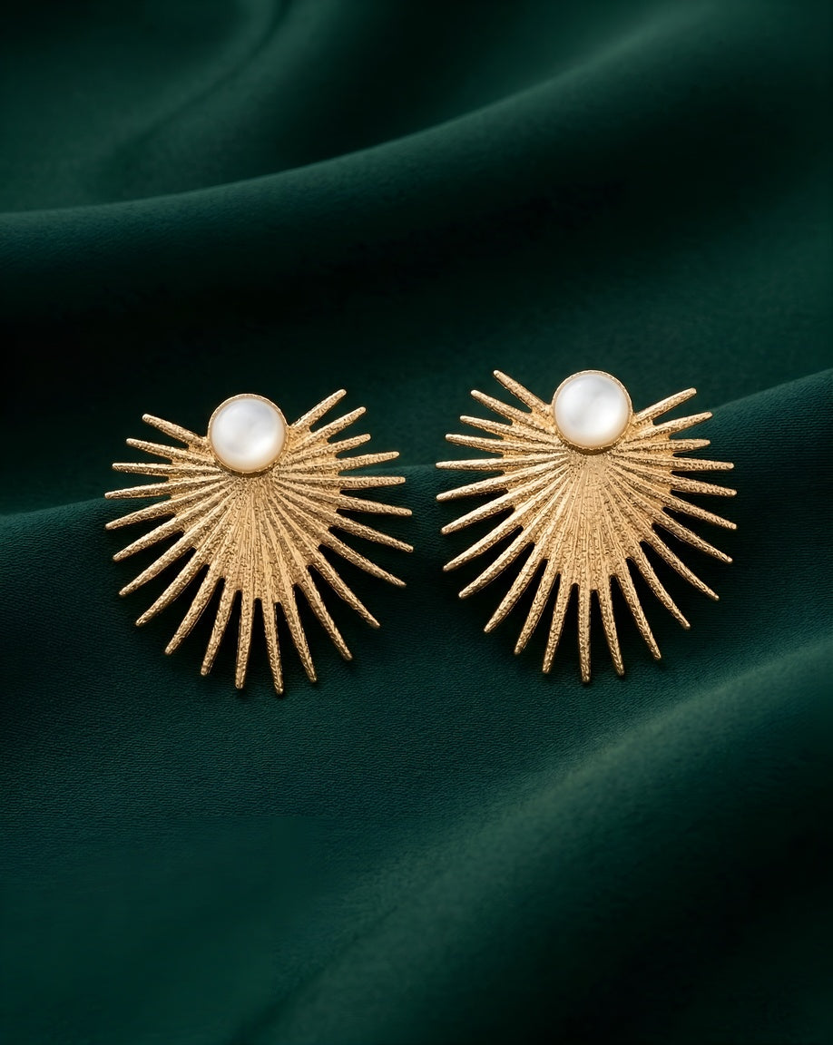 Gold Plated Contemporery Studs