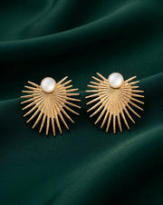 Gold Plated Contemporery Studs