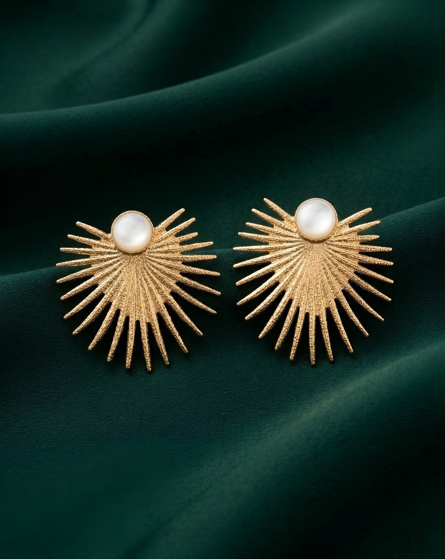 Gold Plated Contemporery Studs