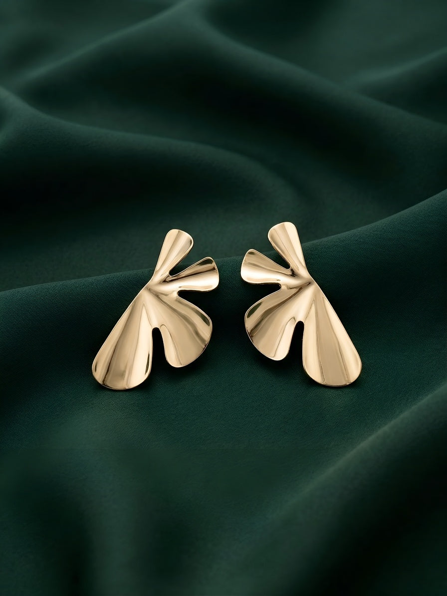Gold Plated Contemporery Earrings