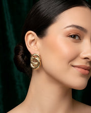 Gold Plated Contemporery Earrings