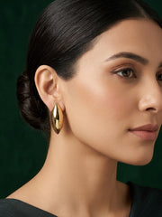 Gold Plated Contemporery Unique Design Earrings