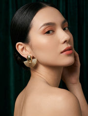 Gold Plated Contemporery Earrings