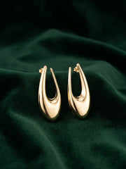 Gold Plated Contemporery Unique Design Hoops