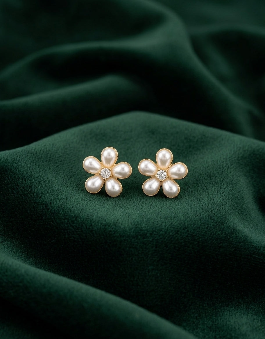 Gold Plated Flower Studs