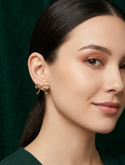 Gold Plated Bow Style Earrings