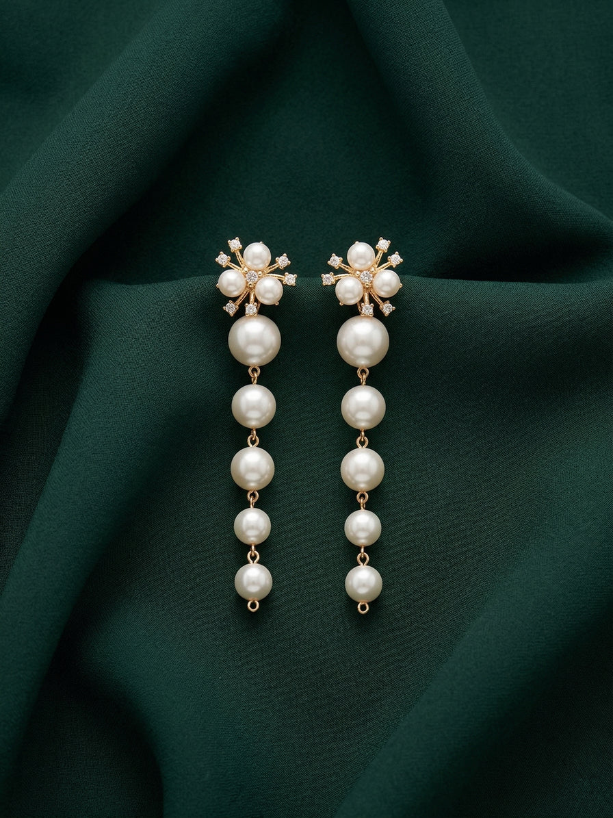 Gold Plated Pearls Earrings