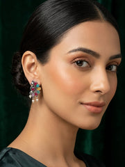 Silver Plated Oxidized With Trendy Birds Design Earrings