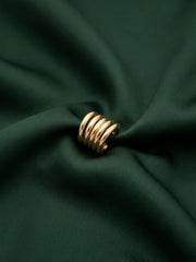 Gold Plated Contemporary Ear Cuff Earrings