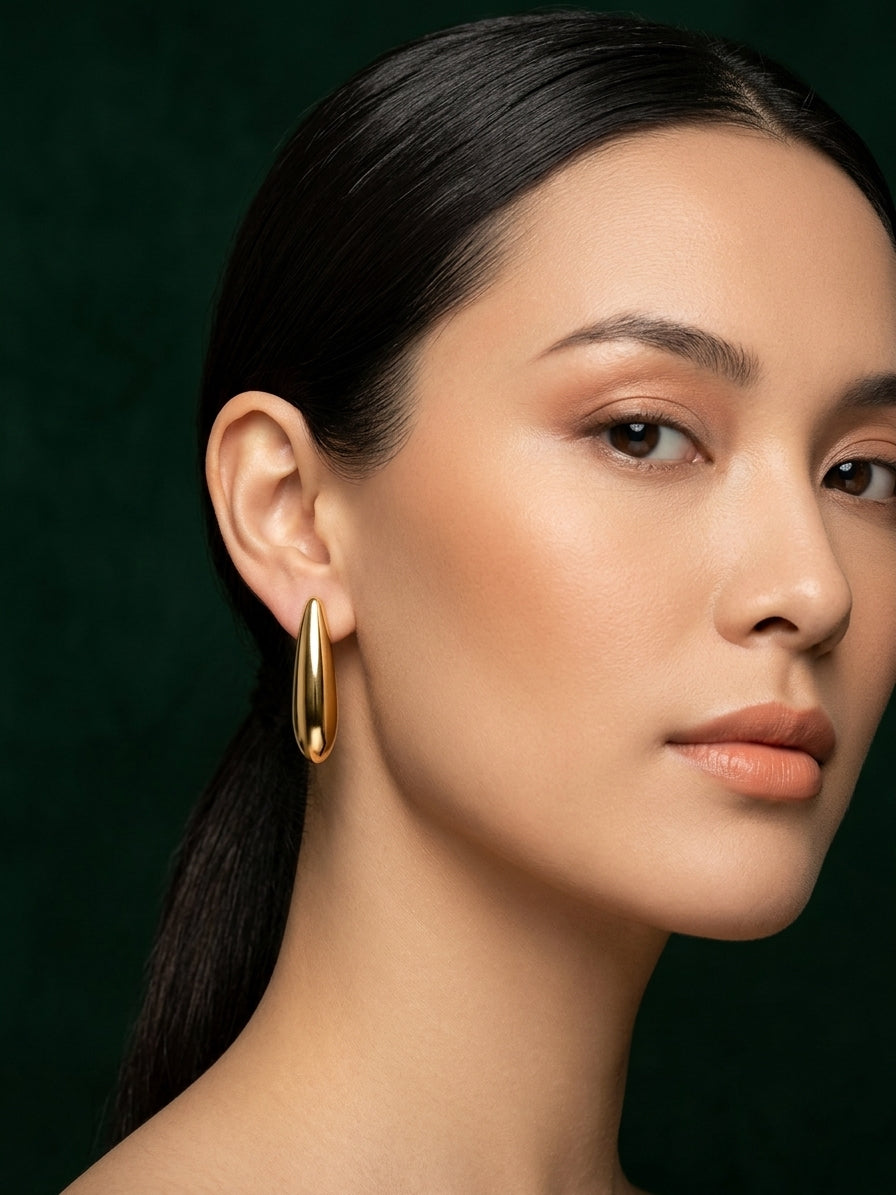 Gold Plated Contemporery Earrings