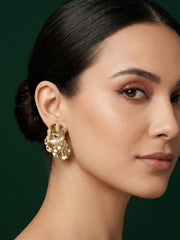 Gold Plated Contemporery Earrings