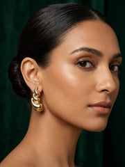 Gold Plated Contemporery Earrings
