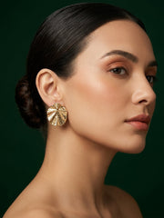 Gold Plated Contemporery Earrings