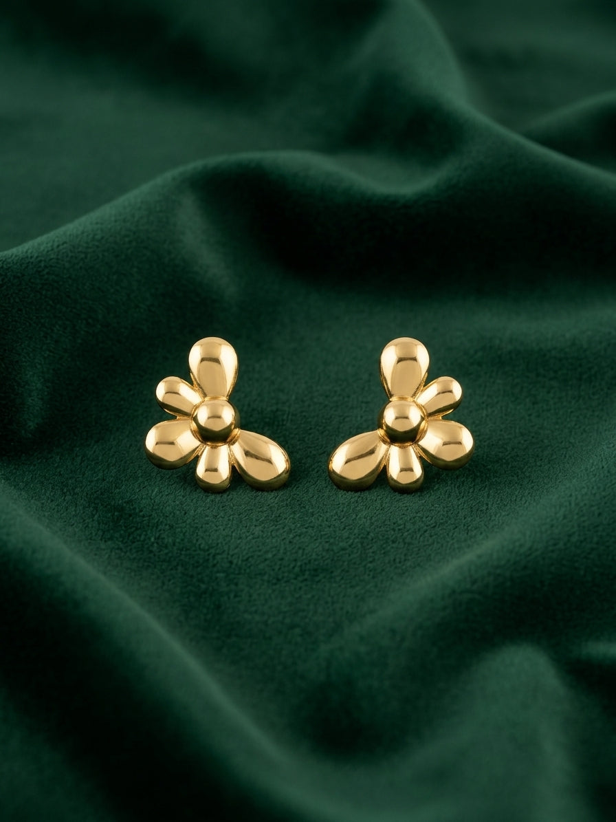 Gold Plated Contemporery Earrings