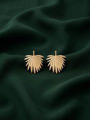 Gold Plated Contemporery Flower Earrings