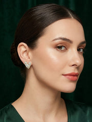 Trendy Blue Heart Shaped Earrings