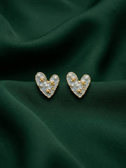 Trendy Blue Heart Shaped Earrings