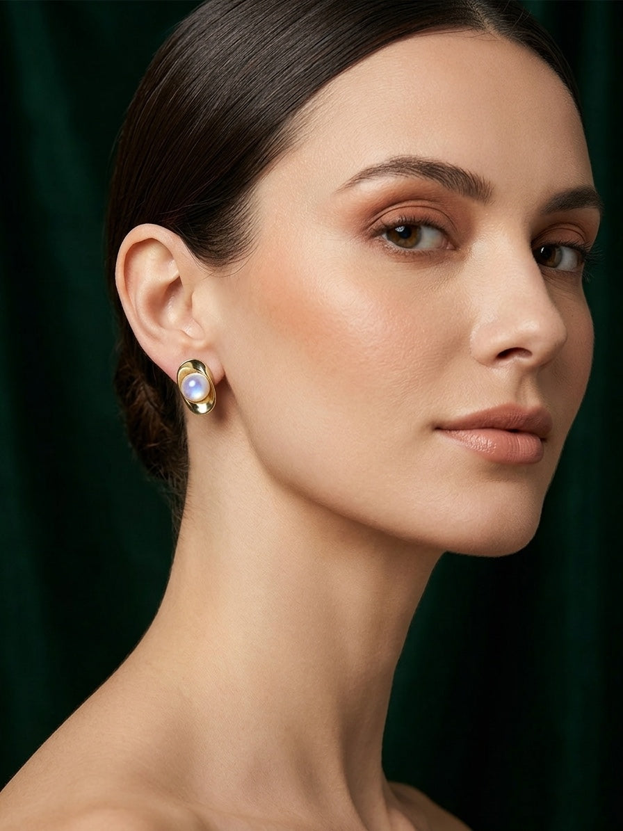 Gold Plated Pearl Mini Studs