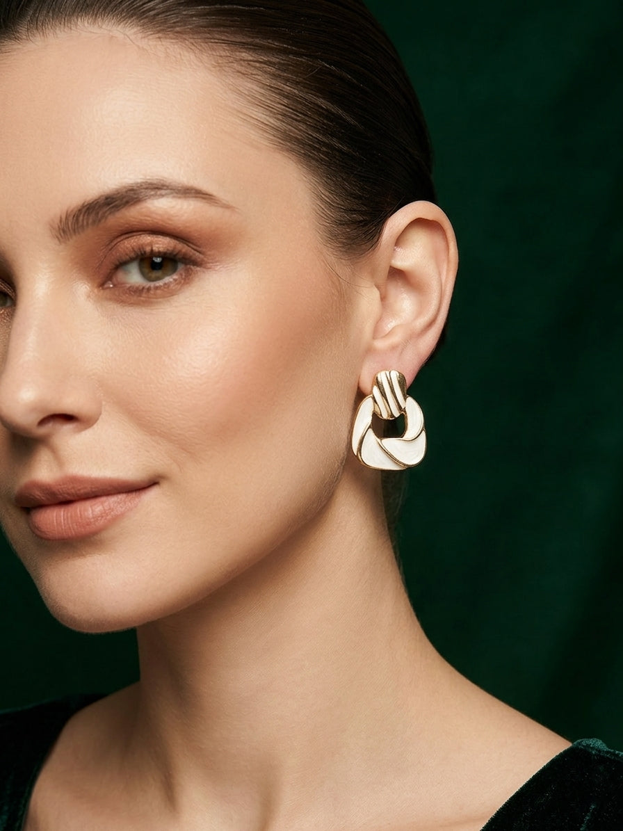 Gold Plated Fancy Beaded Studs