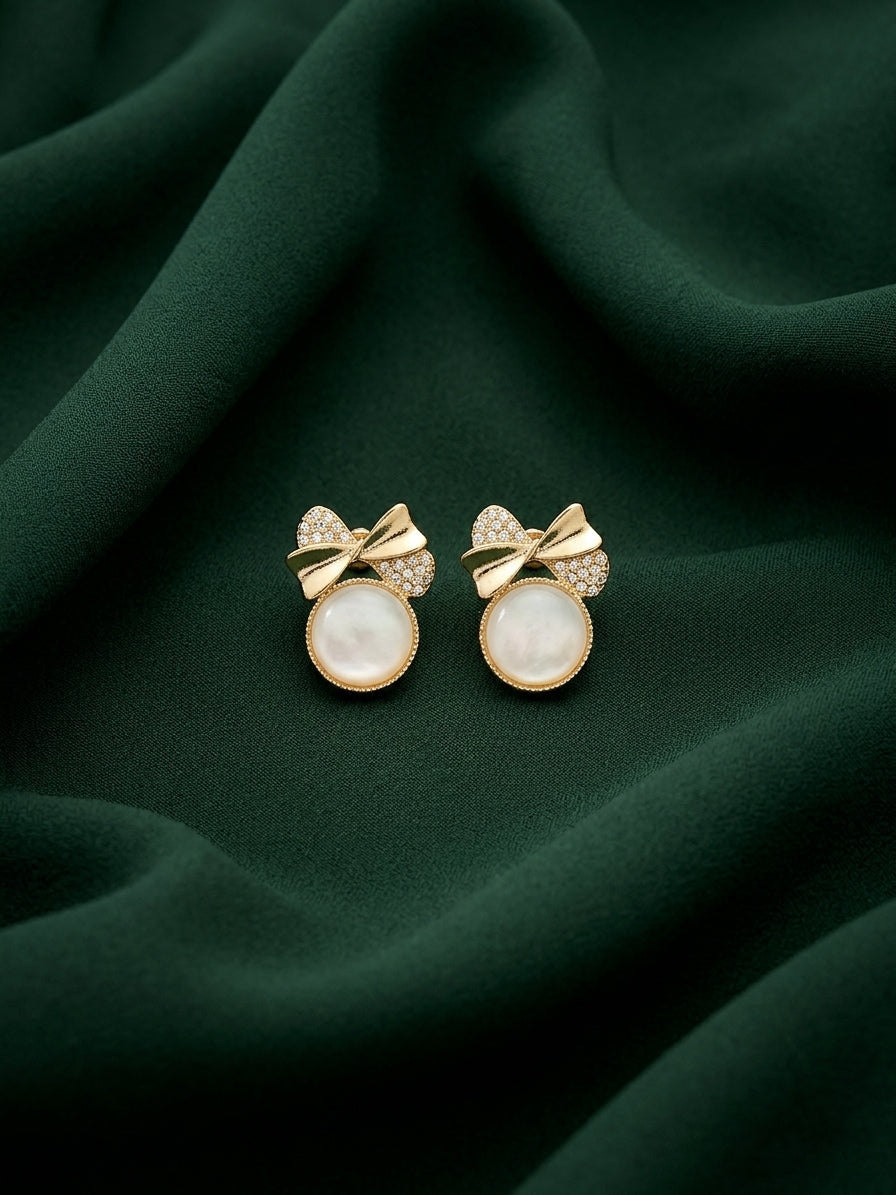 Gold Plated Bow Studs