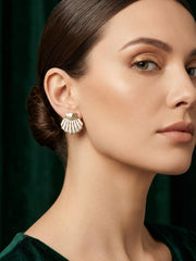 Fancy Beaded Flower Studs